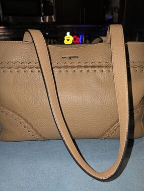 Karl Lagerfeld Paris Kleo Scalloped Tote Bag.